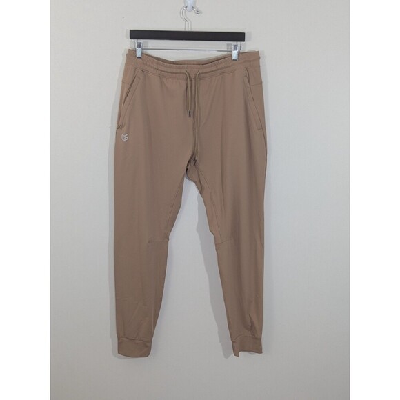 G Gradual Men’s Large Joggers with Zipper Pockets Tapered Joggers Dark Khaki - Picture 1 of 9